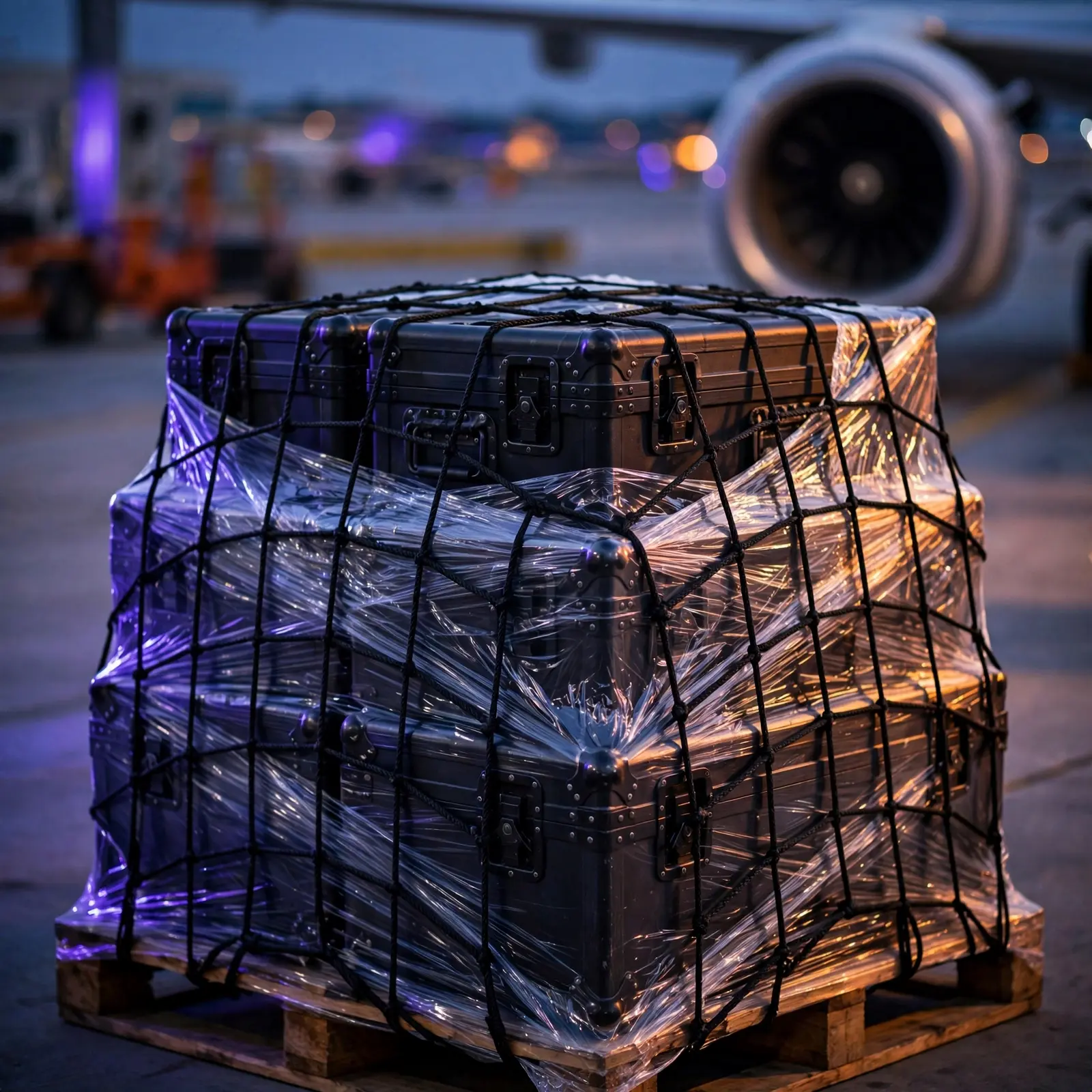 Cargo being prepared for a delicate shipment